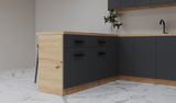 Küchenzeile - K106-G860 - Langen Grau - Design für höchste Ansprüche - ROYAL24_MARKT