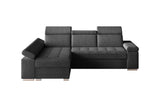 Ecksofa Toronto – Dunkelgrau – Ottomane links