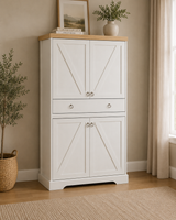 Bellmont Sideboard mit 4 Türen und 1 Schublade – Opalweiß / Cremona Eiche