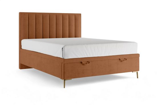 Polsterbett - Misel - Stilvolles Polsterbett in neutralen Farben. - ROYAL24_MARKT