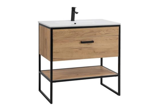 Badmöbel-Set - Brooklin - Elegantes und praktisches Innendesign, das Platz spart. - Milaros Markt