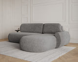 Ecksofa Diune – Grau – Ottomane rechts