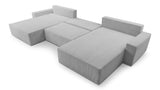 Ecksofa Brazil U – Hellgrau – Brazil U