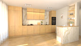 Nexa Küchenmöbel-Set KÜ03-L – Woodline – Stilvolle 460 cm Küchenlösung mit maximalem Stauraum und moderner Eleganz