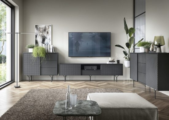 Wohnzimmer-Set - Genießen Sie eine warme und vollständige Atmosphäre, (Komplett Set, 3-St., Premium - KAREL) - ROYAL24_MARKT