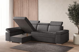 Ecksofa Toronto – Grau – Ottomane links