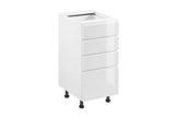 Unterschrank 40 cm - Aspen D40S4 Weiß/Hochglanz - ROYAL24_MARKT