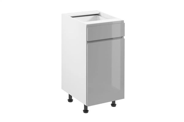 Unterschrank 40 cm - Aspen D40S1-P/L Grau/Hochglanz - ROYAL24_MARKT
