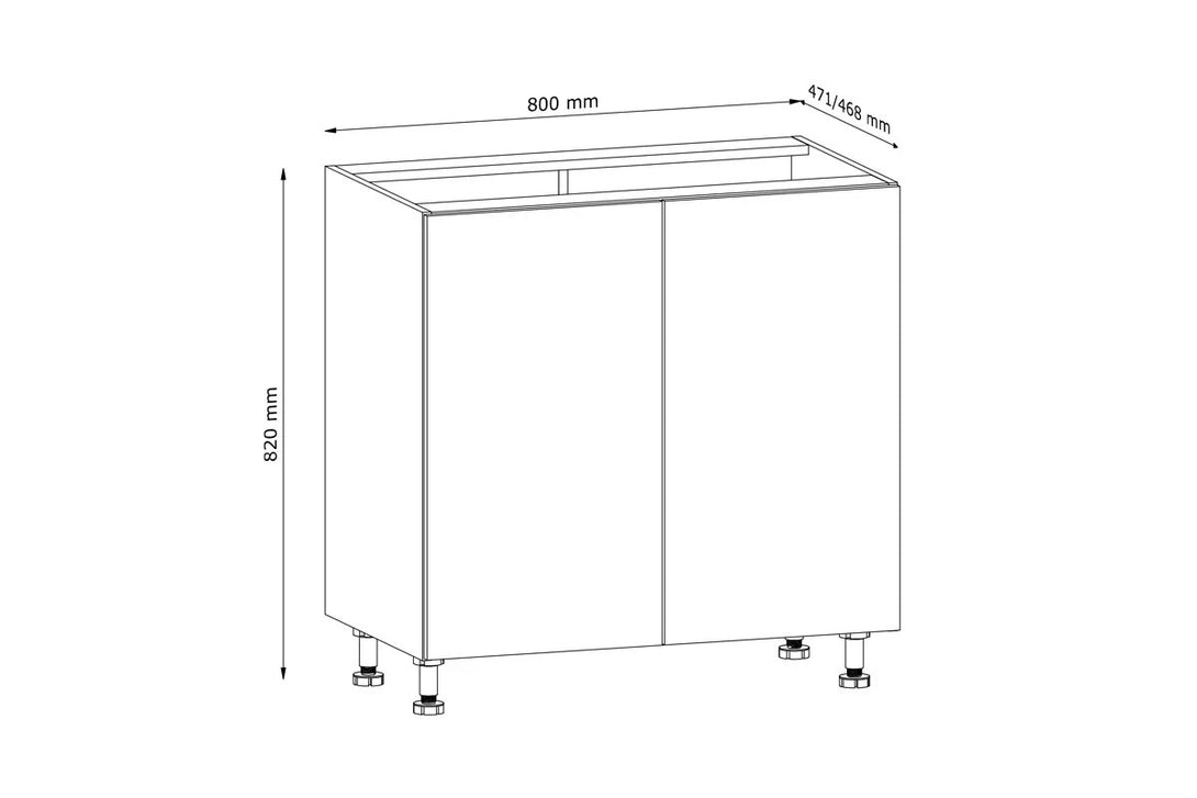 Spülenschrank 80 cm - Langen D80Z