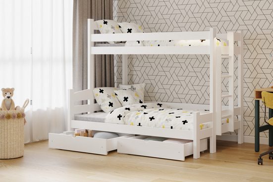 Etagenbett rechts 207 cm - Ökologisch lackiertes Kinderbett. - ROYAL24_MARKT