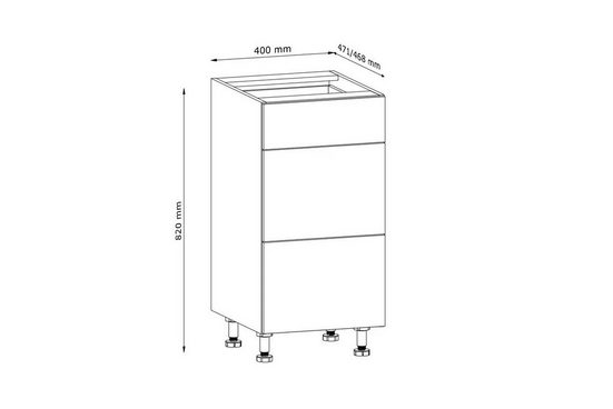 Unterschrank 40 cm - Langen D40S3