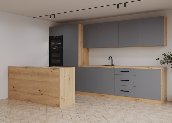 Küchenzeile K104-G360 - Langen Beige - Moderne Optik mit durchdachter Funktion - ROYAL24_MARKT