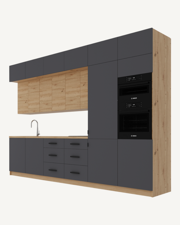 Küchenzeile - Langen Grau Artisan - K50-G360