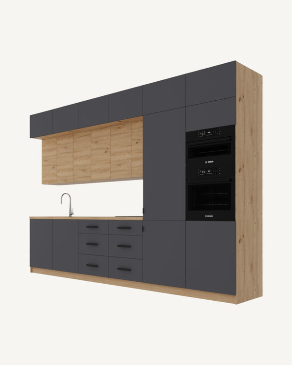 Küchenzeile - Langen Grau Artisan - K50-G360 - ROYAL24_MARKT