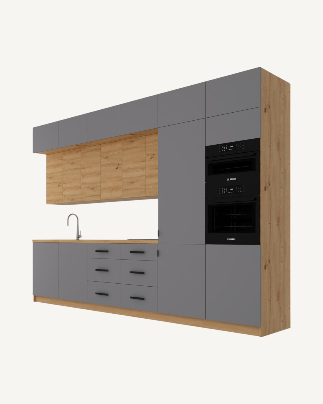 Küchenzeile - Langen Beige Artisan - K50-G360 - ROYAL24_MARKT