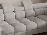 Ecksofa Bun – Hellgrau – Ottomane rechts