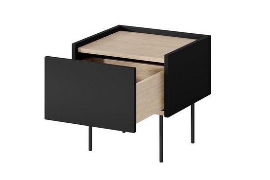 Nachttische 45 - DESIN - Modernes Möbelstück mit Metallbeinen.