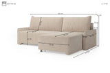 Ecksofa Loco – Maßzeichnung
