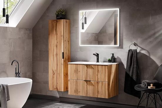 Waschbeckenunterschrank - Adel Oak - Eleganter Waschbeckenschrank mit modernem Design.