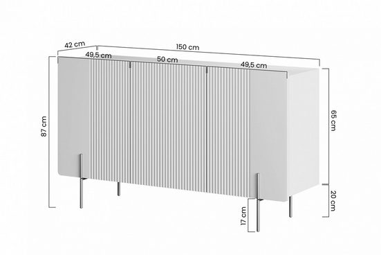 Kommode 200 cm, 150 cm - MALMI -  Ein Hauch von Eleganz für jeden Raum.