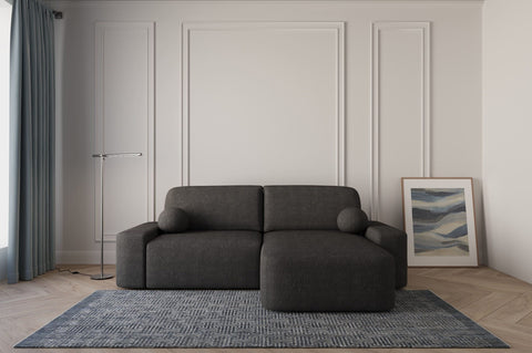 Ecksofa Oval – Schwarz