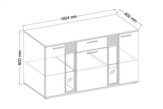 Kommode - Kaja - Modernes Design, das zu allen Dekoren passt.