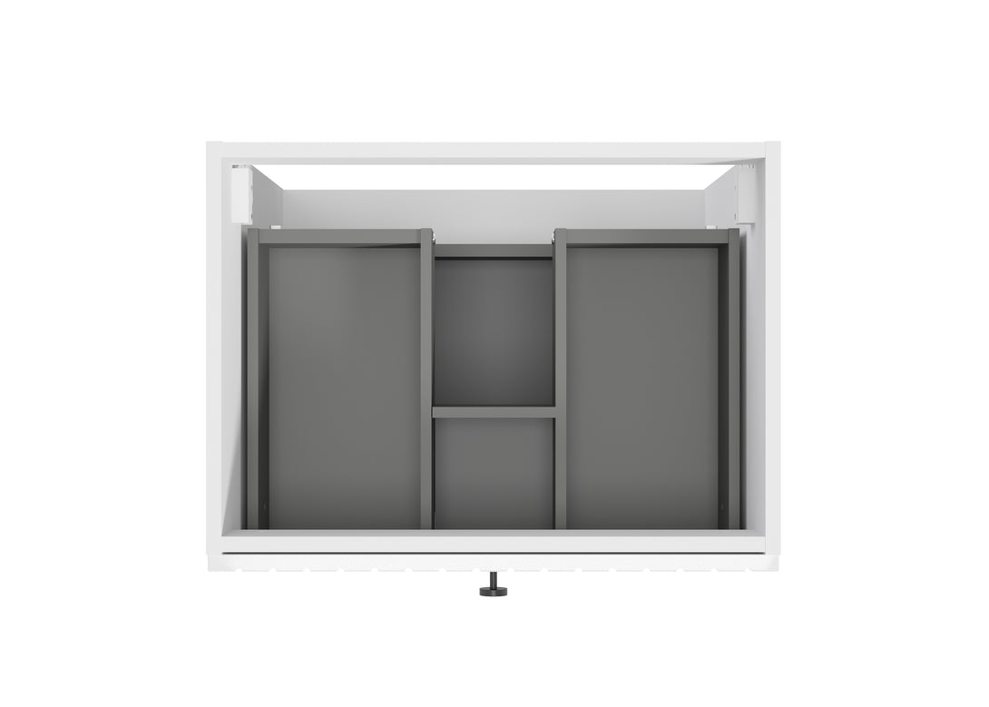 Waschbeckenunterschrank - RIETTI D60 - Weiß Hochglanz - Eiche