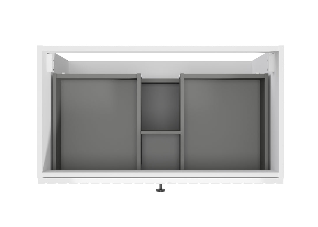 Waschbeckenunterschrank - RIETTI D80 - Weiß Hochglanz - Eiche