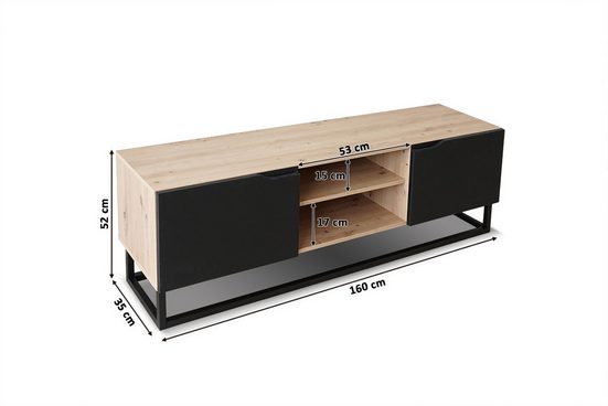 TV-Schrank - LOFTIA - Praktische Schranklösung für TV und Zubehör.