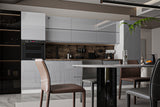 Küchenzeile - Aspen - Grau (Hochglanz) - K47-G360 cm. - ROYAL24_MARKT