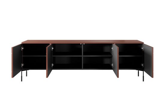 TV-Schrank - SONATIA - Enthält Regale zur Aufbewahrung von Zubehör.