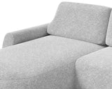 Ecksofa Diune – Aschgrau – Ottomane links