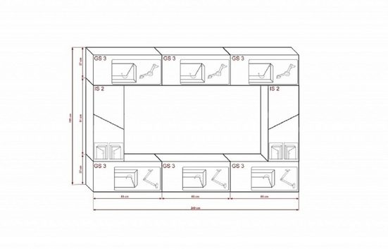 Wandschrank Morocco S7 (weiß glänzend).