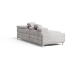 Ecksofa Bun – Hellgrau – Ottomane rechts