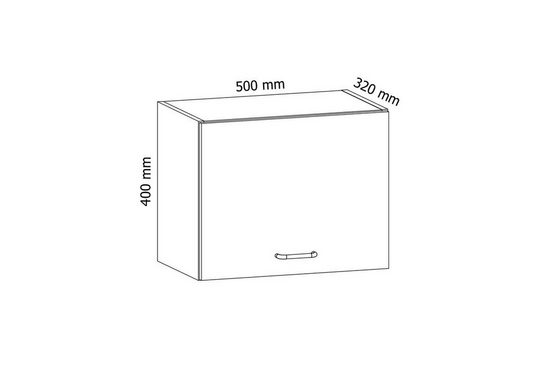 Hängeschrank 60 cm - Aspen - Schwebendes Design für eine offene und moderne Küchenatmosphäre - ROYAL24_MARKT