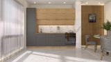 Nexa Küchenzeile  KÜ06-L – Woodline & Grau – 300 cm – Moderne Familienküche mit Hochschrank und großzügigem Stauraum