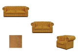 Chesterfield-Sofa Luxura - Echtleder Premium - Handgefertigt - Garantierte Qualität -, Premium Set 3 - 2 - 1,- 3 Teile - ROYAL24_MARKT