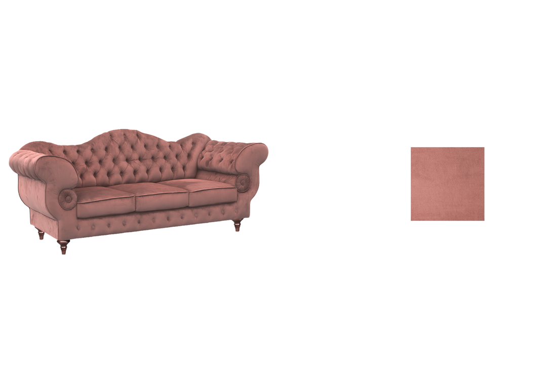 Gloria - Chesterfield Sofa - Hochwertiges - Garantierte Qualität - Elegantes Design -, 1.St x 3-Sitzer Sofa