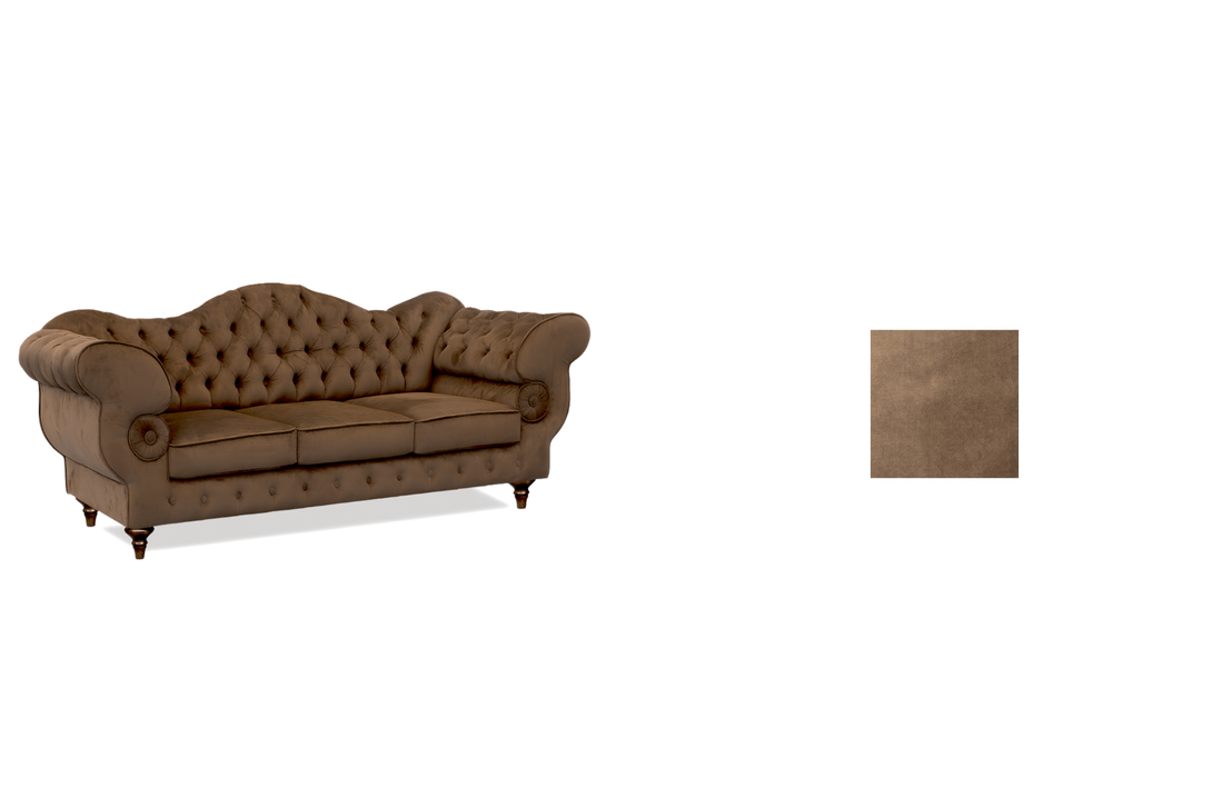 Gloria - Chesterfield Sofa - Hochwertiges - Garantierte Qualität - Elegantes Design -, 1.St x 3-Sitzer Sofa