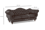 Gloria - Chesterfield Sofa - Hochwertiges - Garantierte Qualität - Elegantes Design -, 1.St x 3-Sitzer Sofa - ROYAL24_MARKT
