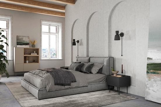 Nachttische 45 - DESIN - Modernes Möbelstück mit Metallbeinen.