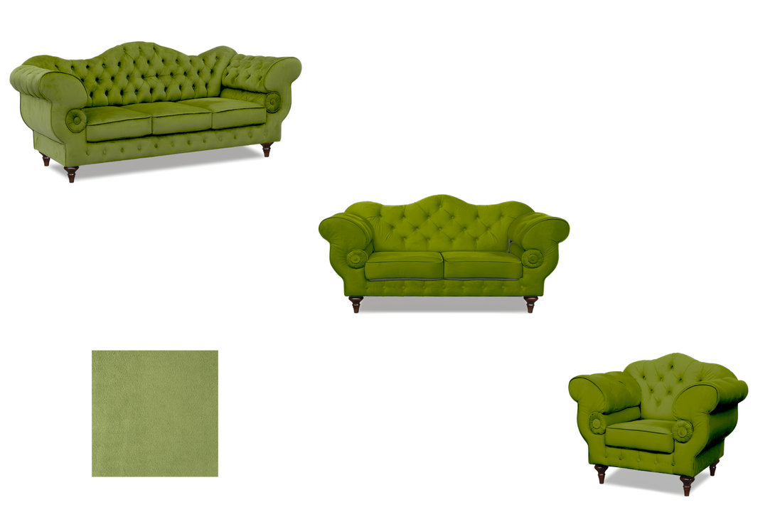 Polstergarnitur Chesterfield Gloria 3 - 2 - 1 - Premium Set - Handgemacht - Premium Materialien - Garantierte Qualität