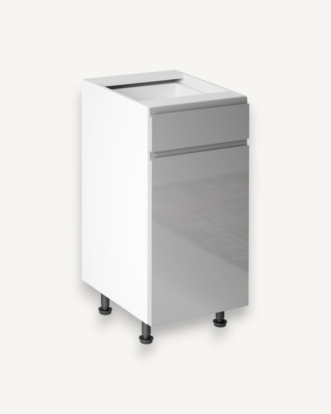 Unterschrank 40 cm - Aspen D40S1-P/L Grau/Hochglanz