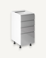 Unterschrank 40 cm - Aspen D40S4 Grau/Hochglanz - ROYAL24_MARKT