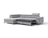 Ecksofa Ostin – Silber – Ottomane links