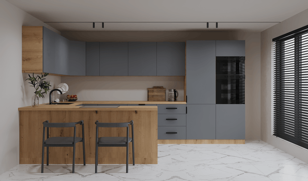 Küchenzeile - K106-G860 - Langen Beige - Design für höchste Ansprüche - ROYAL24_MARKT