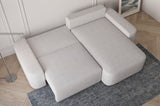 Ecksofa Oval – Hellgrau