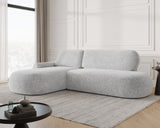 Ecksofa Diune – Aschgrau – Ottomane links
