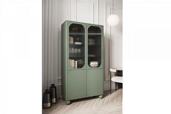 Vitrine - Eleganter Glas- SONATIA II - Schrank für Ihre Sammlerstücke.