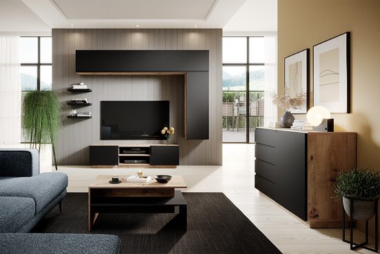 Wohnzimmer Hängeschrank - LOFTIA - Eleganter Wandschrank für Ihre Utensilien.